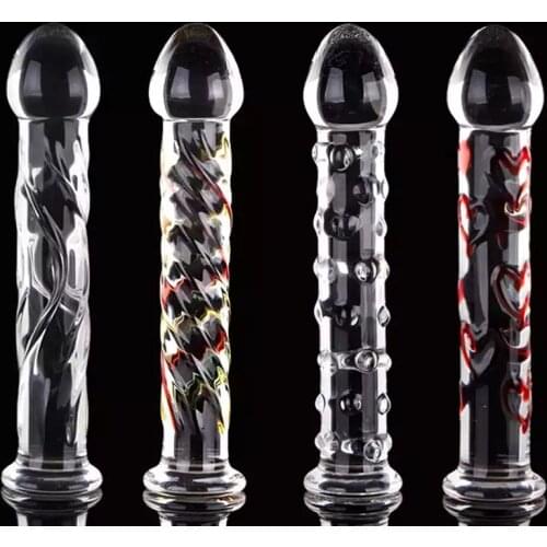 New Sex Products glass anal plug crystal real dildo penis sex tools for men women ass vagina Screw Anal Artificial Dick Phallus