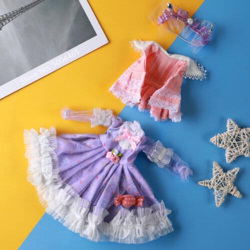 1/6 Doll Clothes Fit To 28cm Doll BJD Accessories 10-12inch Doll Clothes Dress Up Toys for Children