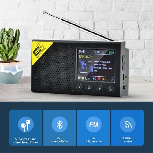 DAB/DAB+ Portable Wireless Bluetooth Digital Radio Broadcasting Equipment FM Stereo With LCD Display For Fishing Travel Camping