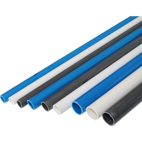 10 Pcs DN20 DN25 DN32 PVC Pipe Connector Irrigation Aquarium Fish Tank Drainage Tube Plumbing Fittings 48-50cm White/Blue/Grey