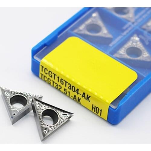 TCGT16T304 AK H01 TCGT 16T304 Aluminum cutter blade Insert Cutting Tool turning tool CNC Tools AL +TIN Alloy wood