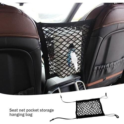 Universal Car Trunk Storage Net Bag Cargo Elastic Car Seat Mesh organizer Holder Organizer Seat Back Storage Bag Luggage