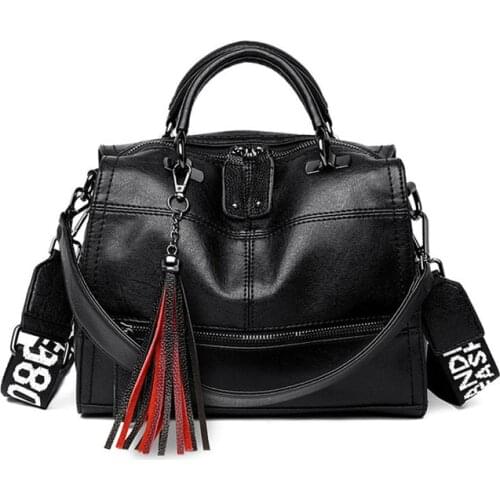 Vintage Tassel Women Soft Leather Handbag Crossbody Bags for Women 2020 Shoulder Bag High Quality Casual Purses and Handbags Sac
