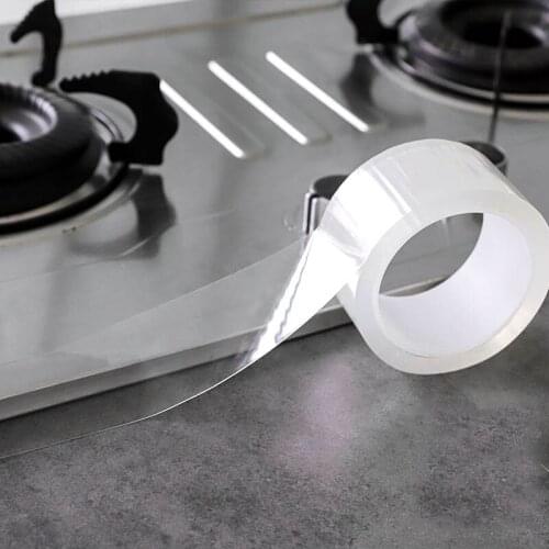 Kitchen Sink Waterproof Mildew Strong Self adhesive Transparent Tape Bathroom Toilet Crevice Strip Pool Seal Strip Corner Line