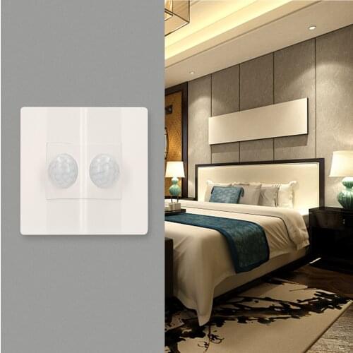 Wide Angle PIR Sensor Light Switch with Fire Protection Line Motion Activated LED Light Switch Auto Control Lamp Wall Switches