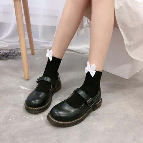 Japanese Women Lolita Sock Cute Bunny ears Tails Cotton Loli Kawaii INS College Socft Sister JK Uniform Socks Short Lo Stockings