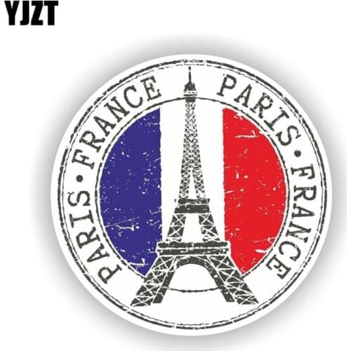 YJZT 12CM*12CM Funny France Paris Car Sticker Car Window Decal Accessories 6-2168