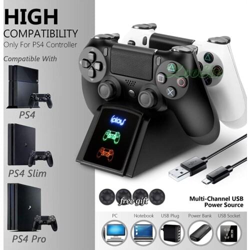 PS4/Pro/Slim Controller Charger PS 4 Gamepad Wireless Joystick Charging Dock Station for Playstation Dualshock 4 Controller