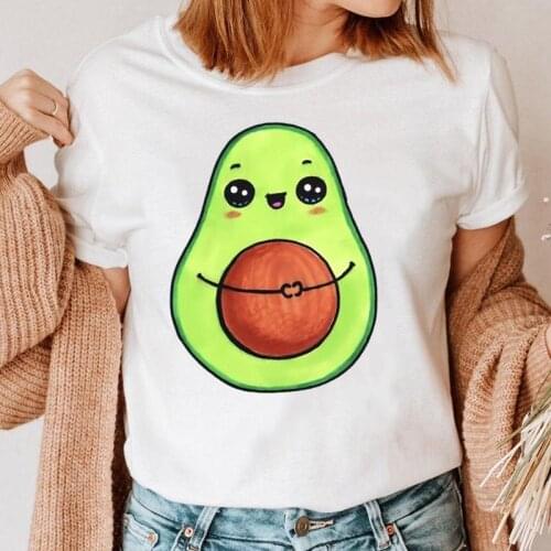 Women 90s Sweet Avocado Trend T Shirt Female Tee Fashion Cartoon Short Sleeve T-shirt Graphic Top Print Ladies Clothing