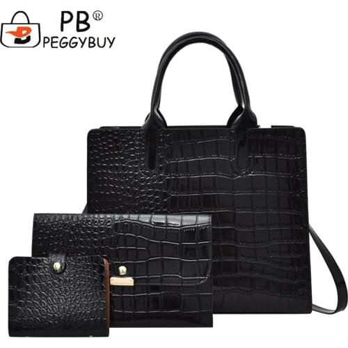 Retro Women PU Composite Bags Alligator Pattern Crossbody Handbags Purse Woven Designer Mini Top-Handle Bags for Women