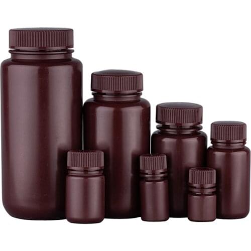 4Pcs/ 60ml-500ml Laboratory Bottle Liquid Chemical Storage Reagent Bottle Brown Applied Lab or Teaching