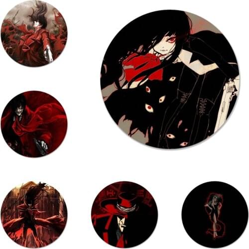 Anime Hellsing Alucard Fan Icons Pins Badge Decoration Brooches Metal Badges For Backpack Decoration 58mm