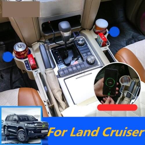 For Toyota Land Cruiser 2010-2020 Car Seat Crevice Storage Box Cup Drink Holder Organizer Auto Gap Pocket Stowing Tidying