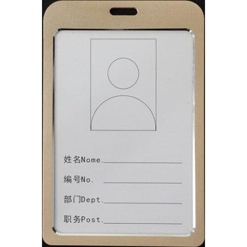 Free shipping 20pcs/lot customized logo ID card holder; aluminum alloy identity card holder; employees card holder with lanyard