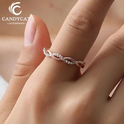 Кольца с фианитами для женщин Candycat China At AliExpress