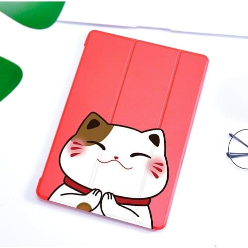 IPad Case Lucky Cat For iPad Mini 1 2 3 Cases Soft Silicone Back Funda Protective Cover iPad 7th 8th Generation Case Air 4 Coque