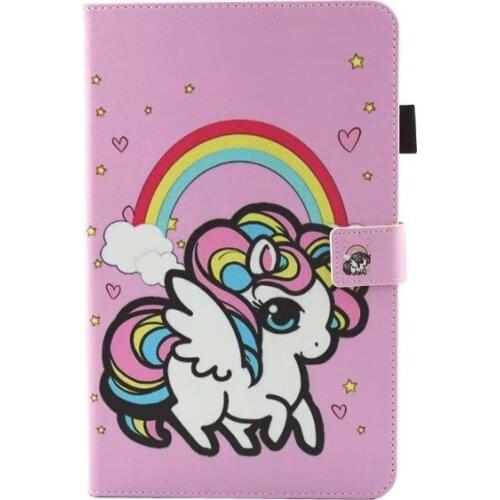 Case For Samsung Galaxy Tab A 10.1 2016 T580 T585 SM-T585 Case Cover Tablet Cartoon Print TPU PU Leather Shell Funda Case Cover