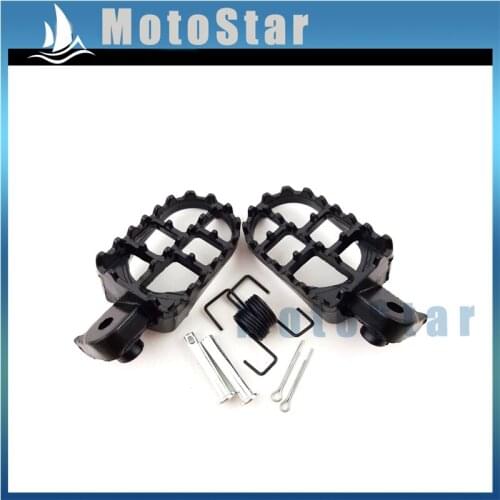 Black Aluminium Footrest For Pit Dirt Motor Bike Motorcycle PW50 PW80 TW200