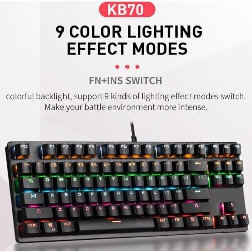 Computer Keyboard Colorful 87-key Gaming Keyboard Office Mechanical Keyboard