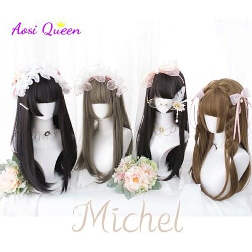 New wigs for 2021 Long Straight Hair Synthetic Wigs for Women for Daily Anime Cosplay Party Festival Wigs