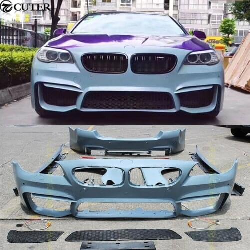 F10 F18 5 Series M5 Car body kit PP Unpainted front bumper Front Fender side skirts For BMW F10 F18 M5 11-15