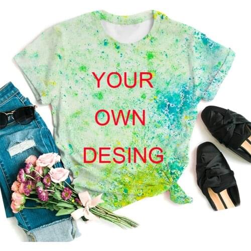Customized Print T Shirt Womens Girls DIY Photo Logo Brand Top Tees T-shirt Mens Boys Clothes Custom Kids Babys Tshirt