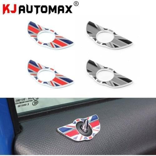 KJAUTOMAX For Mini Coooper R60 Countryman Interior Door Pin Lock Decoration Metal Union Jack Grey Jack 2pcs/set