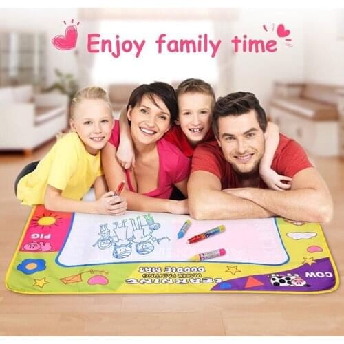 Water Drawing Mat Large Doodle Mat Painting Board Writing Mats with 4 Pens 8 Molds Kids Learning Toy BM88