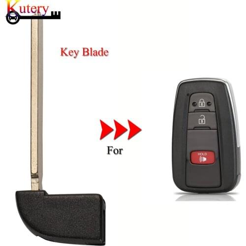 Kutery Smart Car Key Blade For Toyota Camry RAV4 Corolla C-HR Replacement Uncut Car Key Blade Blank