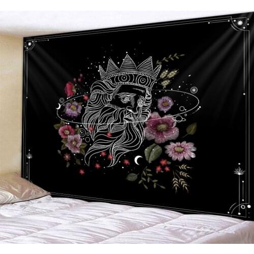 Mystical symbol psychedelic scene home decoration tapestry Mandala tapestry Hippie witchcraft Bohemian decorative yoga mat