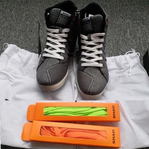 SHAD Motorcycle Riding Shoes Street Racing Breathable Biker Casual Boots Protective Moto Short Boot +2 Pair Extra Shoelace