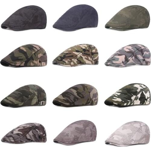 Men Classic Camouflage Berets Hat Newsboy Cap Outdoor Travel Adjustable Caps HATCS20002