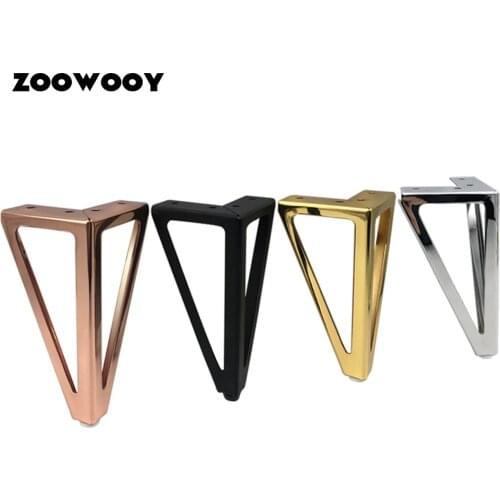4pcs 15cm Black Gold Coffee Table Legs for Metal Furniture Sofa Bed Chair Leg Iron Desk Cabinet To The Dresser Foot Bathroom
