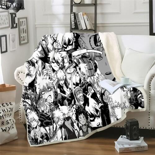 CLOOCL Anime My Hero Academia Print Bakugou Katsuki Blanket 3D Blankets for Beds Kid Home Decoration Autumn Adult Throw Blanket