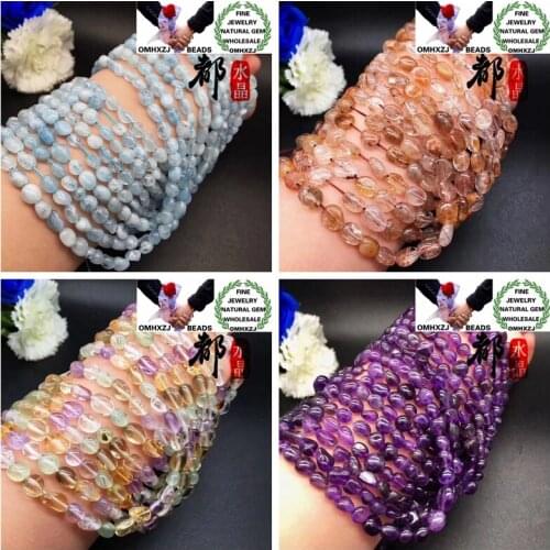 OMHXZJ Wholesale ZB476 8mm DIY Bracelet Necklace Jewelry Making Accessories Natural Stone Fine Tiger Eye Crystal Irregular Beads