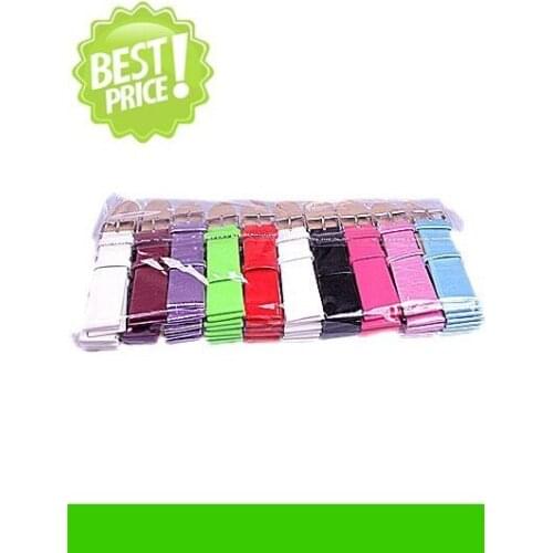 Wholesale Lots 40pcs 20mm leather Imitation Watch Bands 10 colors available -3179