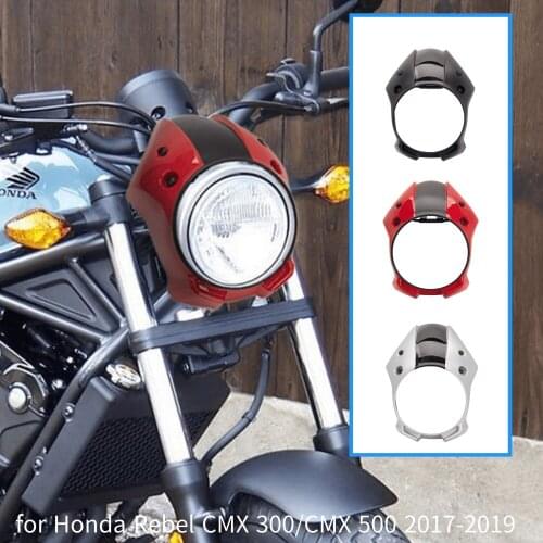 For Honda CMX500 CMX300 Rebel 2017 2018 2019 Front Headlight Fairing Cover Mask Cowl Kit Rebel500 Rebel300 Head Light Protector