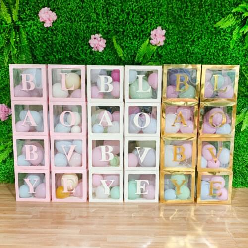White/Pink/Gold Balloon Box Ballon Stand Holder Column Birthday Party Decoration Adult Baby Shower Decoration Globos Accessories