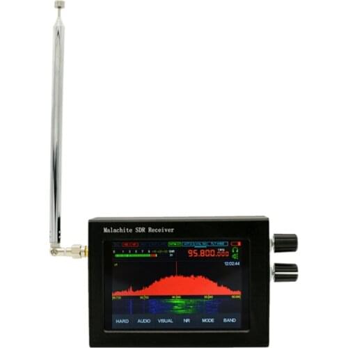 50KHz-200MHz/2GHZ Malachite SDR Radio Malahit DSP SDR HAM Transceiver Receiver with Speaker Battery metal case