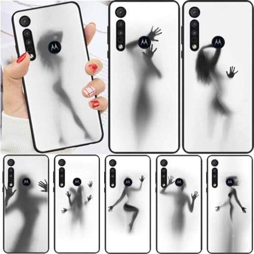 Sexy female silhouette For Motorola G9 G8 G Edge One E7 E6 S 2020 E6i Power Lite Marco Hyper Fusion Plus Play Phone Case