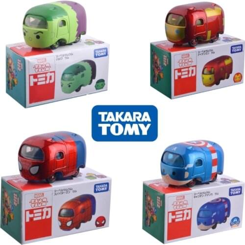 TOMY Alloy Car Series Special Edition Marvel Super Hero Spiderman Bus Childrens Model Toys Kawaii Exquisite Child Gift