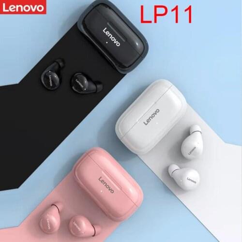 Lenovo LP11 TWS Bluetooth 5.0 Earphones Noise Cancelling Stereo HiFi Headset Sports Waterproof Earbuds Touch Control With HD Mic