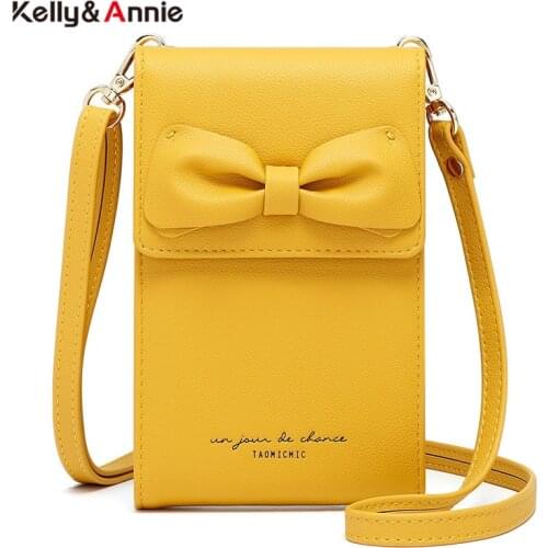 Bow Designer Small Shoulder Bag For Women Pu Leather Mini Crossbody Bags Female Clutch Bolsas Ladies Phone Bag Purse Handbag