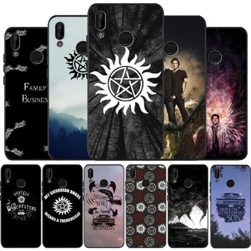 TV series Supernatural Black Silicone Soft Phone Case For Huawei 40 30 20 10 9 Lite Pro P smart 2019 Y6 Y6 Prime2019 Y9 2018