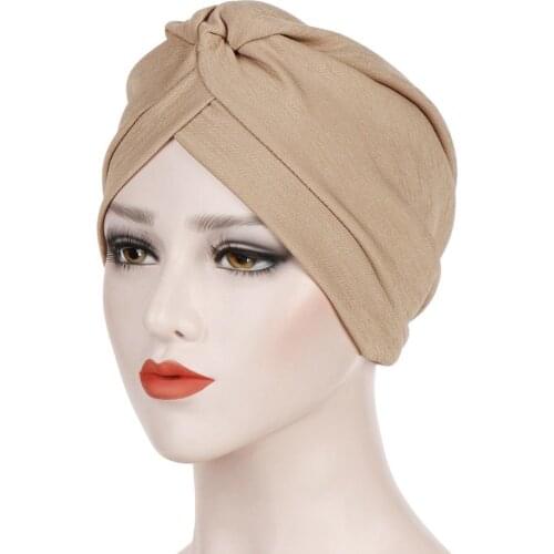 Cotton Inner Hijabs Trendy Muslim forehead cross Turban cap Islamic Headdress clothing turban femme musulman arab head wraps