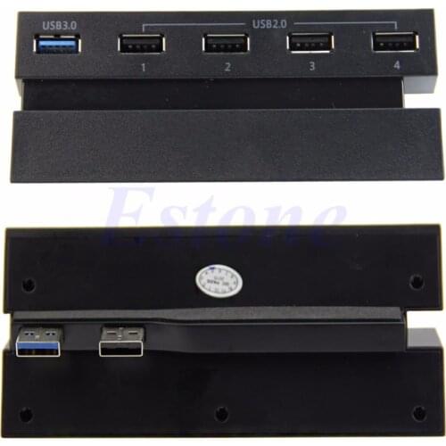 OOTDTY 5 Ports USB 3.0 2.0 Hub Extension High Speed Adapter for Sony Playstation 4 PS4