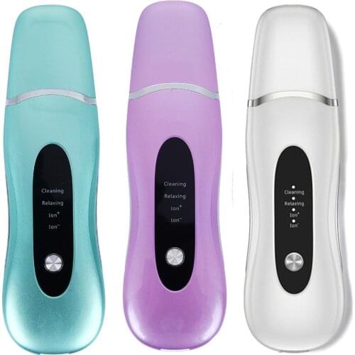 Ultrasonic Atomization Skin Scrubber Blackhead Remover Ion Vibration Facial Skin Cleansing Instrument 4 Modes Skin Care Tools