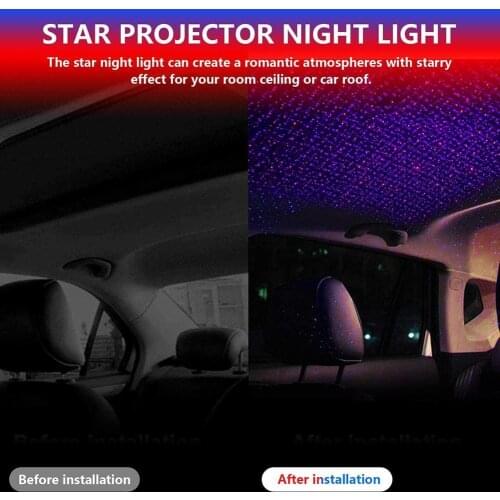 USB Car Roof Star Light Universal Disco Stage Sky Projector New Christmas Night Lamp Interior Decorative For Wedding G9Q7