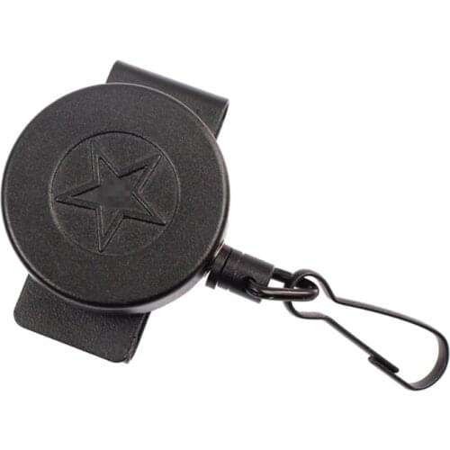 Retractable Carabiner Key Chain Heavy Duty Steel Cord Keychain Wire Extension N0PC