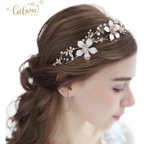 Convertible Hair Vine Delicate Crystal and Pearl Bridal Headpiece Handmade Floral Headbands Prom Party Dress Hair Halo